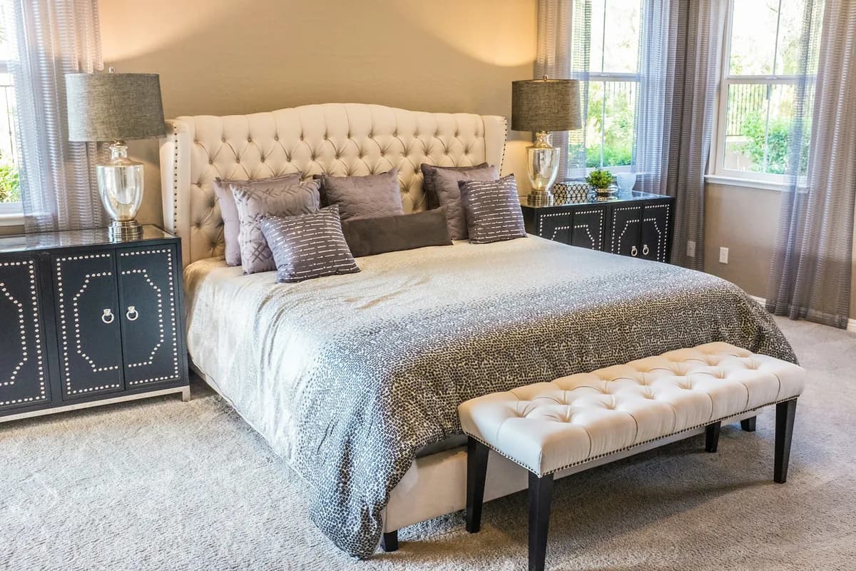 Aranya bedsheet styled on a low bed.